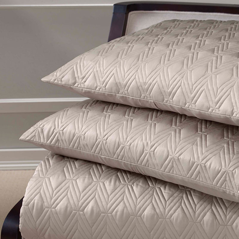 taupe embroidery bedding set