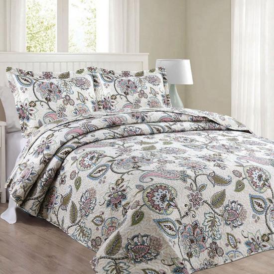 ultasonic bedspread twin size in paisley print