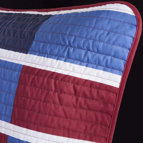 Quilted coverlets and shams for boy